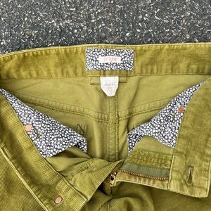 J Crew green Cordaroy boot cut